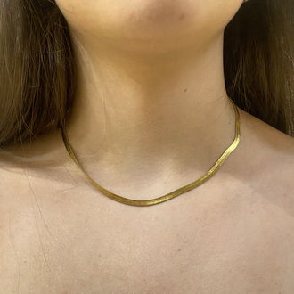 Gold Flat Kolye