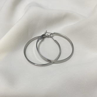 Gold/Silver Basic Halka Küpe
