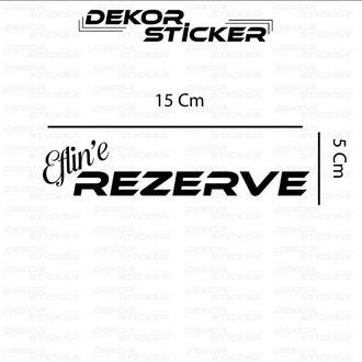 İsim rezerve Sticker 