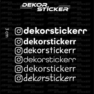 İnstagram kullanıcı adı Sticker ( 2 adet )