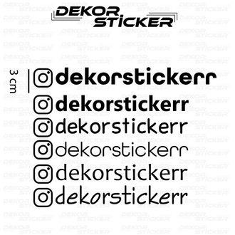 İnstagram kullanıcı adı Sticker ( 2 adet )