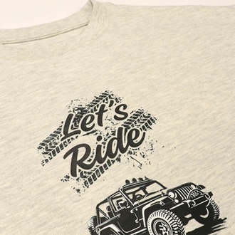 Unisex Off Road Temalı Baskılı %100 Pamuk Tshirt