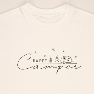 Unisex Kamp Temalı Baskılı %100 Pamuk Tshirt