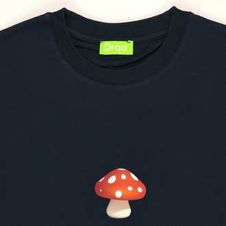 Unisex Mantar Baskılı %100 Pamuk Tshirt