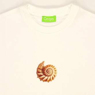 Unisex Deniz Kabuğu Baskılı %100 Pamuk Tshirt
