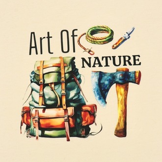 Unisex Art of Natura Baskılı %100 Pamuk Tshirt