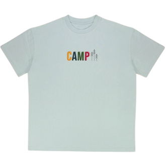 Unisex Kamp Temalı Baskılı %100 Pamuk Tshirt