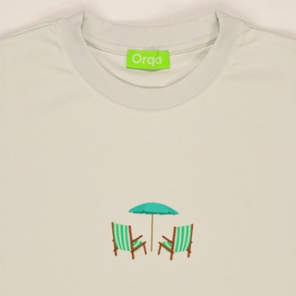 Unisex Şezlong Baskılı %100 Pamuk Tshirt