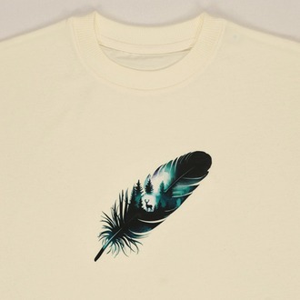 Unisex Doğa Temalı Baskılı %100 Pamuk Tshirt