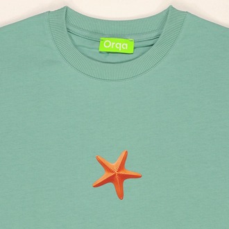 Unisex Deniz Yıldızı Baskılı %100 Pamuk Tshirt