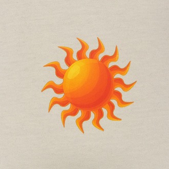 Unisex Güneş Baskılı %100 Pamuk Tshirt