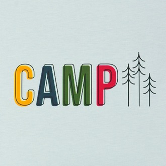 Unisex Kamp Temalı Baskılı %100 Pamuk Tshirt