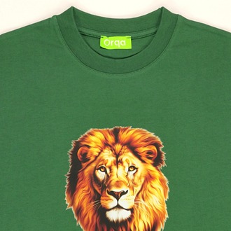 Unisex Arslan Baskılı %100 Pamuk Tshirt
