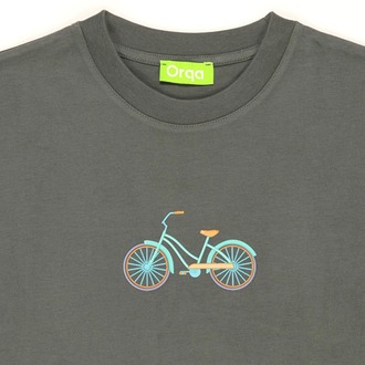 Unisex Bisiklet Baskılı %100 Pamuk Tshirt