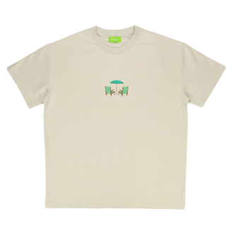 Unisex Şezlong Baskılı %100 Pamuk Tshirt