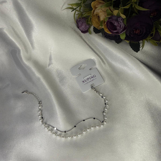 Çoklu İncili Silver Bileklik