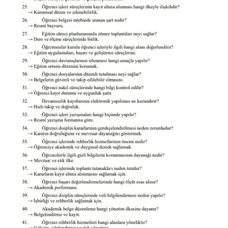 EKYS Soru - Cevap Hız notları