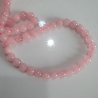 pembe kuvars kolye 6mm