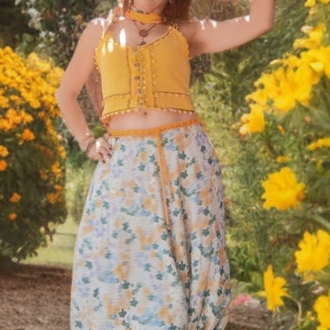 Şalvar &Crop Bluz
