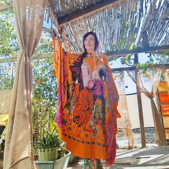 Tasarım Oversize Kaftan Elbise 'GÜNEŞİN ÖZGÜR HÂLİ'