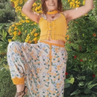 Şalvar &Crop Bluz