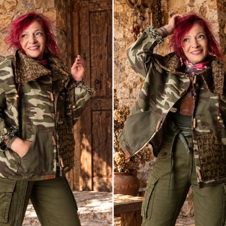 Unisex Tasarım Kamuflaj Desen Mont 'GÖÇ"