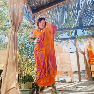 Tasarım Oversize Kaftan Elbise 'GÜNEŞİN ÖZGÜR HÂLİ'