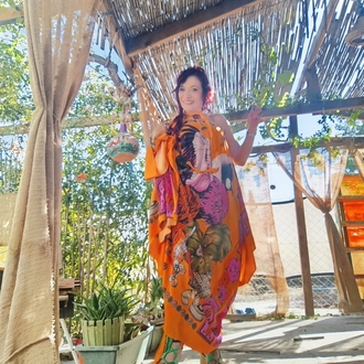 Tasarım Oversize Kaftan Elbise 'GÜNEŞİN ÖZGÜR HÂLİ'