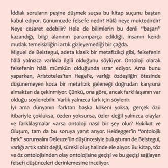 Hakikat ve Oluşum: Diferansiyel Ontoloji Olarak Felsefe