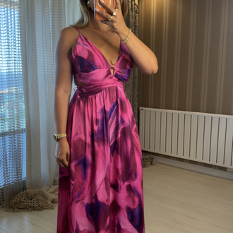 Fuşya elbise