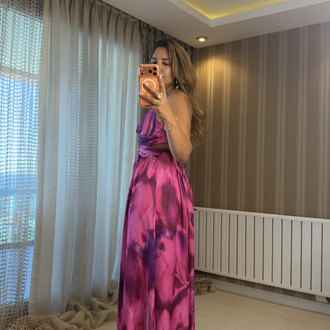 Fuşya elbise