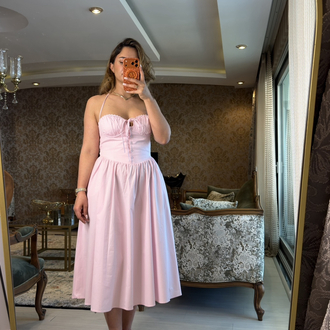 Amoura Pembe Elbise 