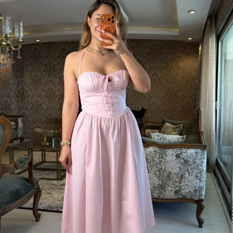 Amoura Pembe Elbise 