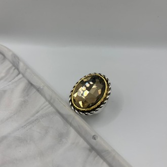 Oval Taşlı Vintage Yüzük