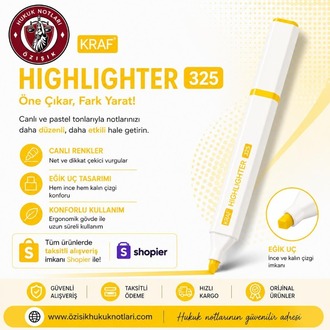 KRAF-HIGHLIGHTER 325 FOSFORLU (SARI)