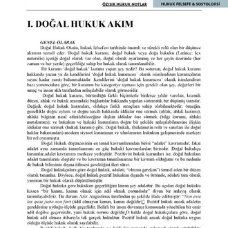 HUKUK FELSEFESİ & SOSYOLOJİSİ-(TEK DÖNEM)