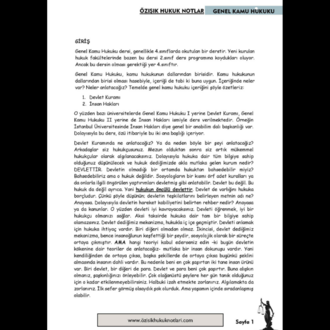 GENEL KAMU HUKUKU / VİZE / (GÜZ DÖNEMİ )