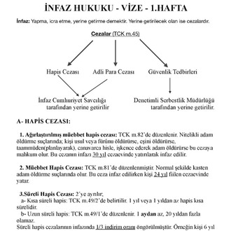 İNFAZ HUKUKU / TEK  / TEK DÖNEM