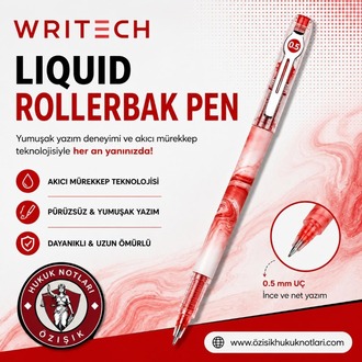 WRİTECH-LIQUID TÜKENMEZ KALEM (KIRMIZI)