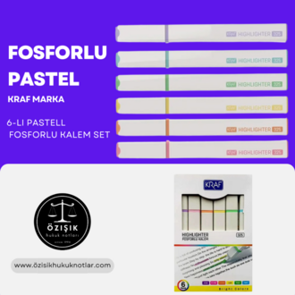 6-LI PASTEL FOSFORLU KALEM