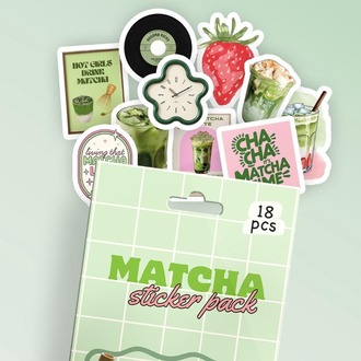 MATCHA STİCKER 18Lİ