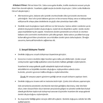 DEVLET TEORİSİ VİZE-FİNAL (TEK) DÖNEM