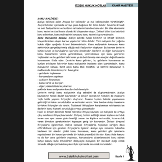 KAMU MALİYE-GÜZ DÖNEMİ.VİZE-DERS NOTU 