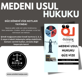 MEDENİ ( USUL ) HUKUKU / VİZE / GÜZ DÖNEMİ