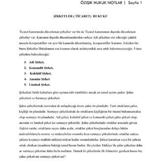 TİCARET(ŞİRKETLER)-HUKUKU / FİNAL / BAHAR DÖNEMİ.(A).CLASS