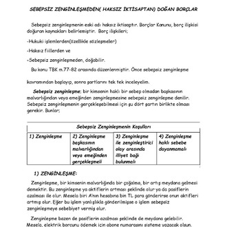 BORÇLAR (GENEL) HUKUKU / FİNAL / BAHAR DÖNEMİ.(B).CLASS
