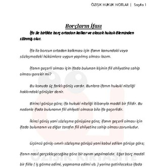  BORÇLAR (GENEL) HUKUKU / FİNAL / BAHAR DÖNEMİ.(A).CLASS