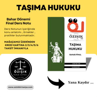 TAŞIMA HUKUKU / FİNAL /  ( BAHAR DÖNEMİ ) 