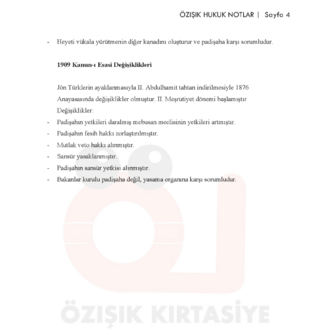 ( TÜRK ) ANAYASA HUKUKU / FİNAL / BAHAR DÖNEMİ.(A).CLASS