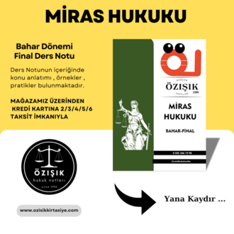 MİRAS HUKUKU - FİNAL ( BAHAR DÖNEMİ )